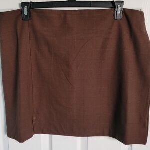 NWT Plaid Brown Skirt